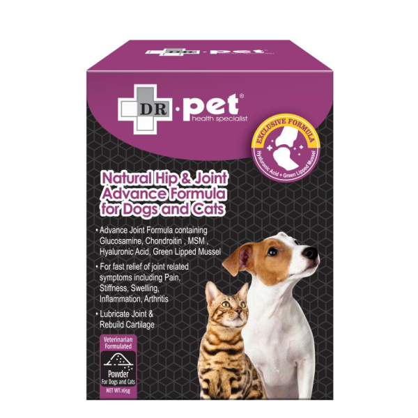 Dr. Pet Natural Hip & Joint Advance Formula For Dogs and Cats 維骨素強化關節天然粉劑配方 (貓犬配方) 165g